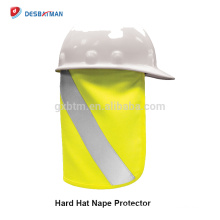 100% Polyester Lime Hard Hat Nape Protecteur Réfléchissant Salut Vis Plein Brim Sécurité Sun Shade Pour la Protection du Cou de la Tête